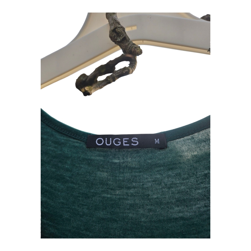 Ouges Rich Green Maxi Dress M V-Neck, Waistband, … - image 4